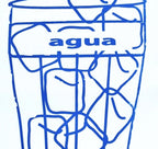 Tejido de algodón orgánico de la camiseta Agua de Madrid