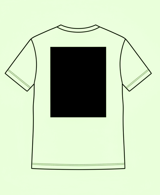Parte trasera de camiseta hazlo tuyo espalda orgánica