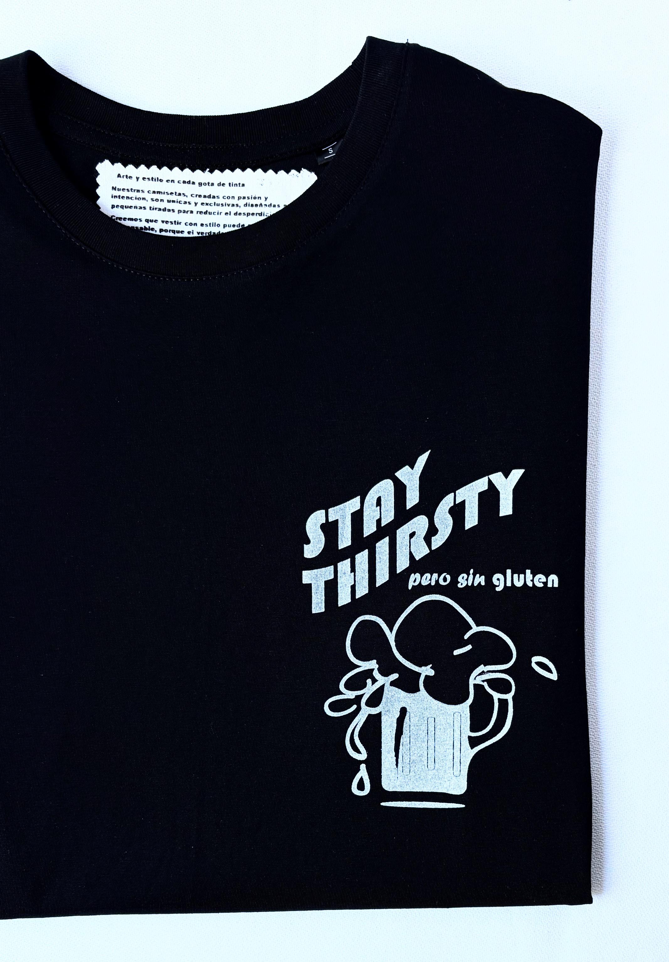 Camiseta orgánica los listos lo saben pero sin gluten diseño de edición limitada de gota goteo 