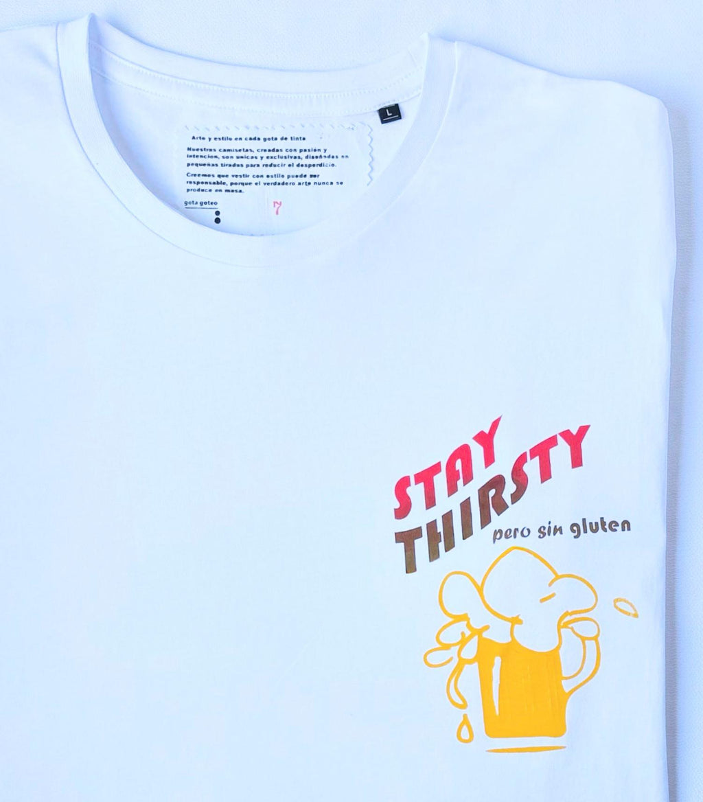 Camiseta orgánica Los listos lo saben de edición limitada de gota goteo