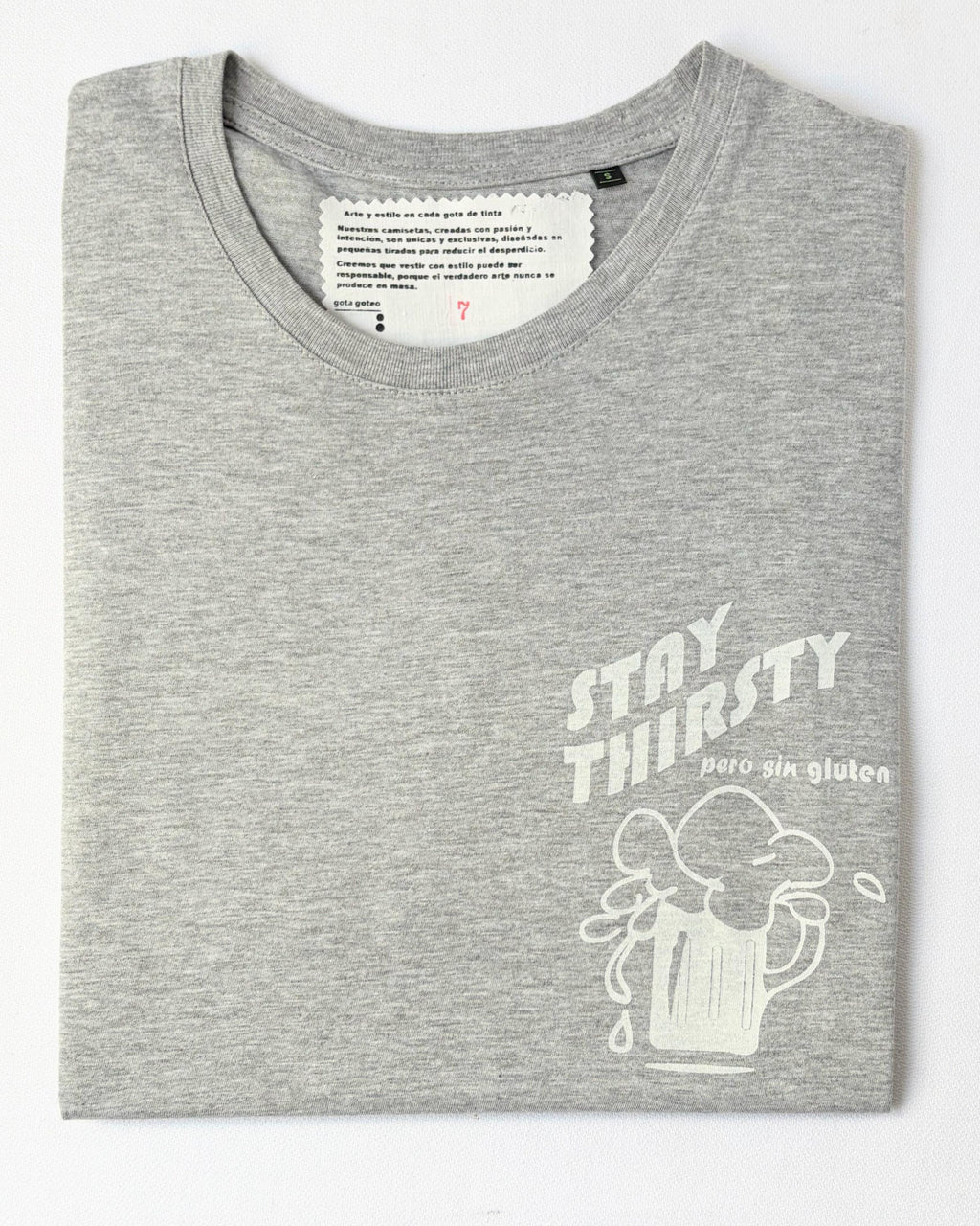 Camiseta orgánica los listos lo saben pero sin gluten diseño de edición limitada de gota goteo pecho