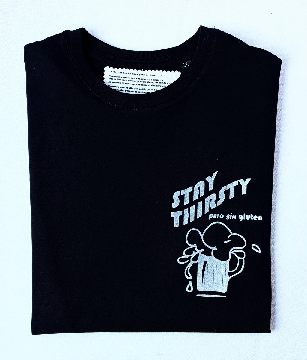 Camiseta orgánica Los listos lo saben de edición limitada de gota goteo pero sin gluten