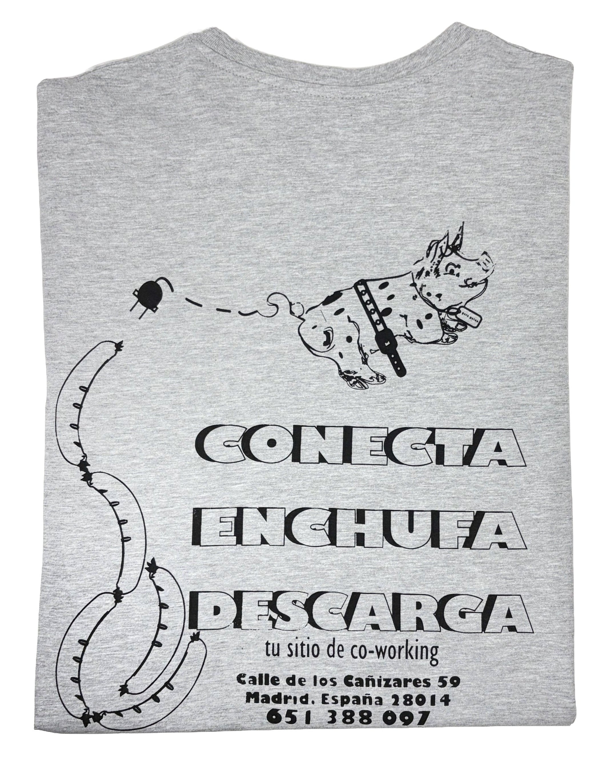 Parte trasera de la camiseta orgánica the meat room gota goteo