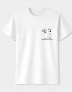 Camiseta orgánica ojo mona de edición limitada de gota goteo pecho blanco
