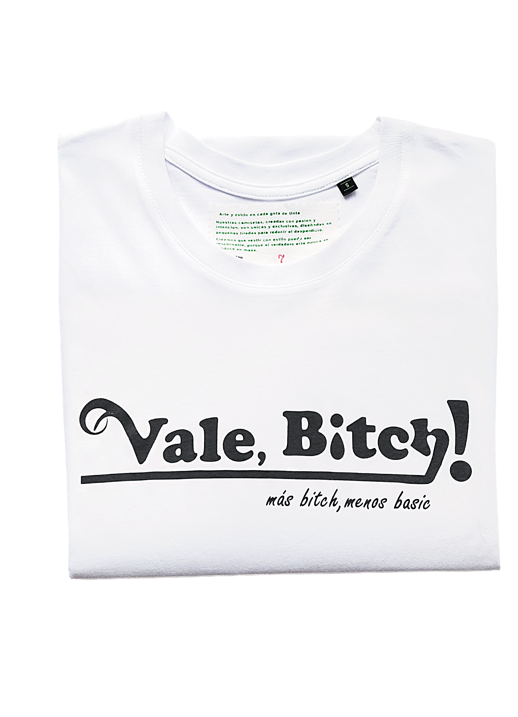 Camiseta orgánica Vale, Bitch de edición limitada de Gota Goteo Black